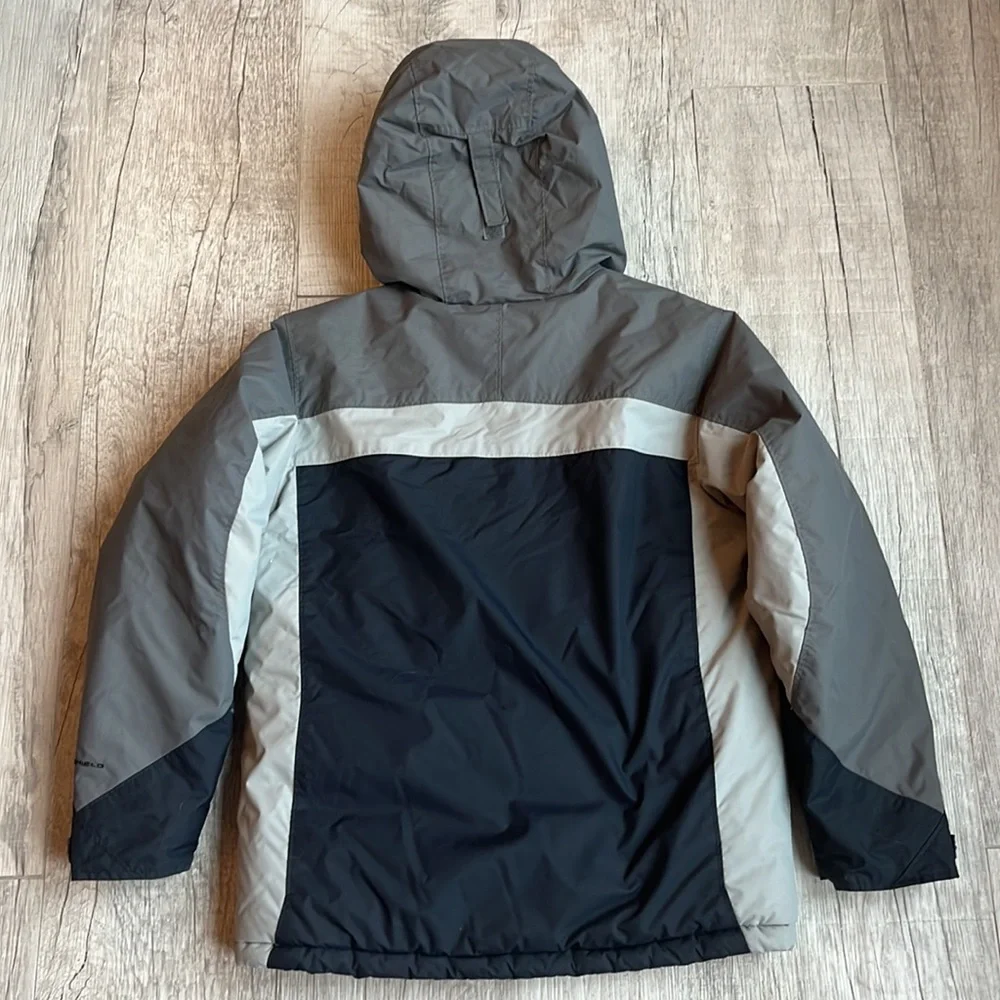 Columbia Waterproof Omnishield Grey Color‎ Block Jacket Shell Size 10/12 Youth